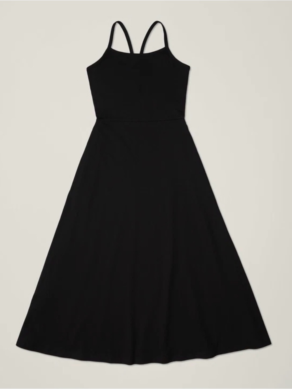 Pact Women's 2XL Fit & Flare Midi Dress Black Scrappy Pockets Organic Cotton